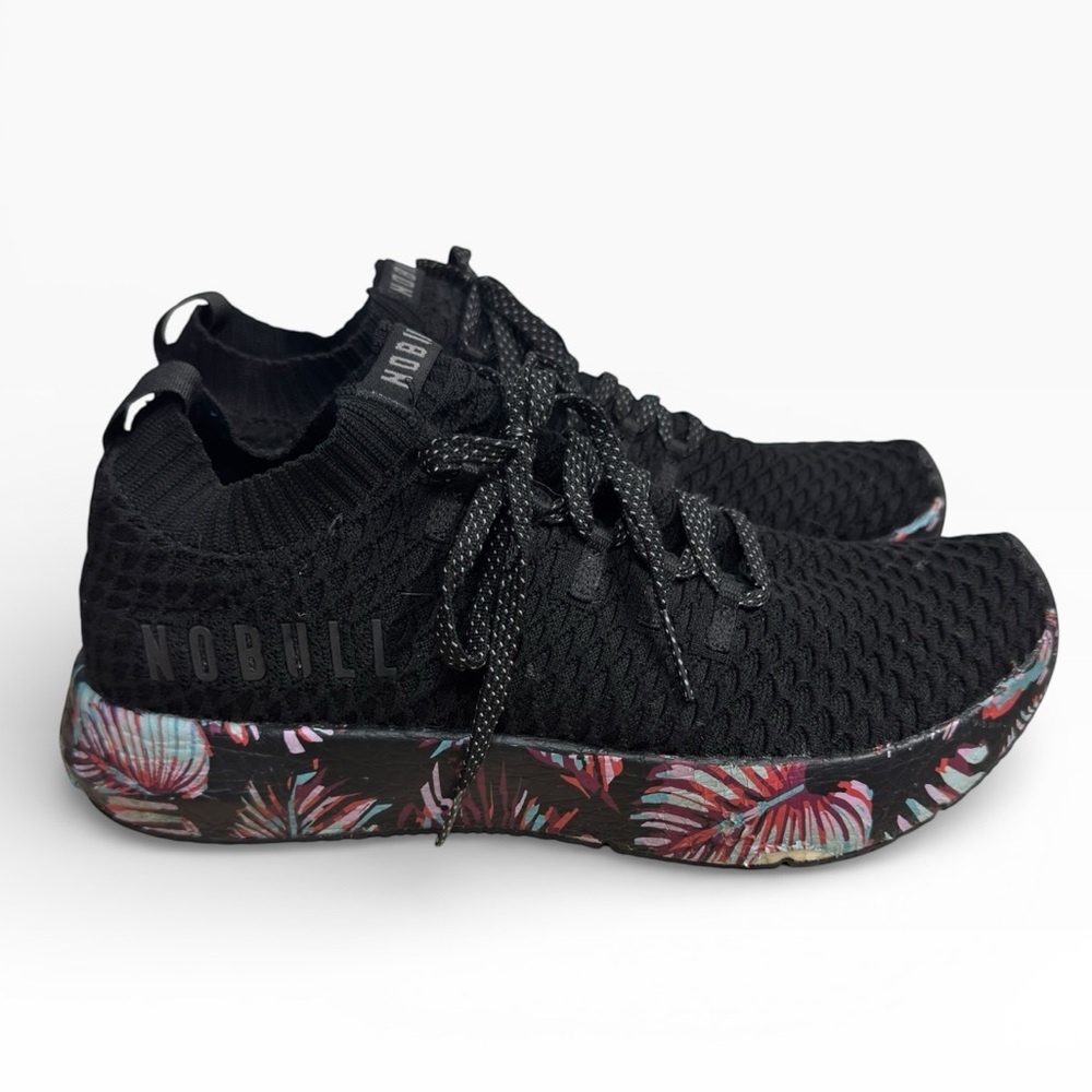 NOBULL Drive Knit Midnight Palm Training Shoes Mens Size 10 Black Multi Sneakers - Picture 4 of 10